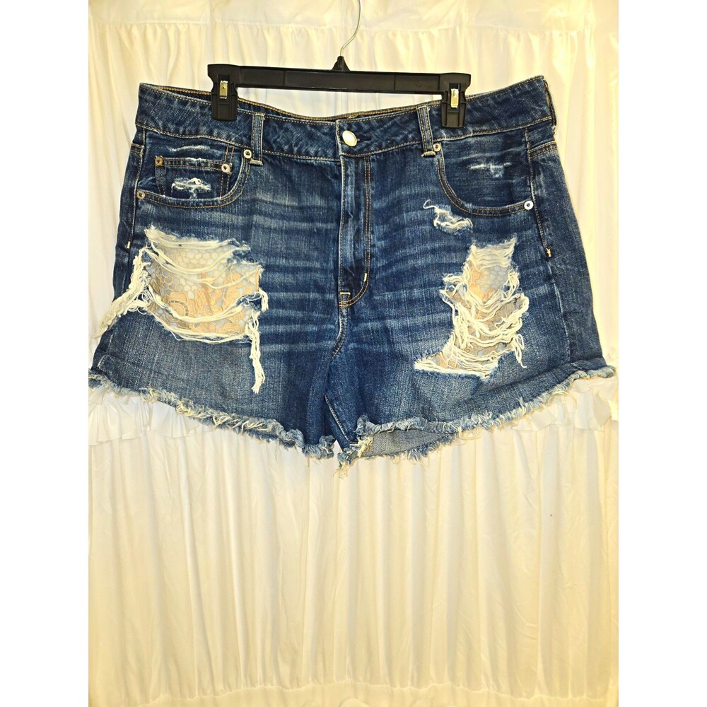 American Eagle Outfitters Women's Hi-Rise Festival Distressed Cut Off Shorts 18